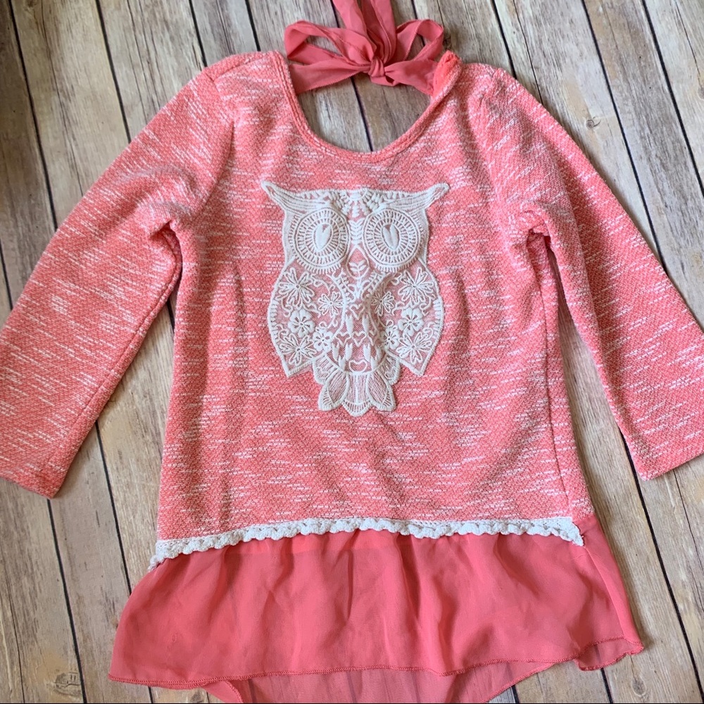 Lace owl tunic